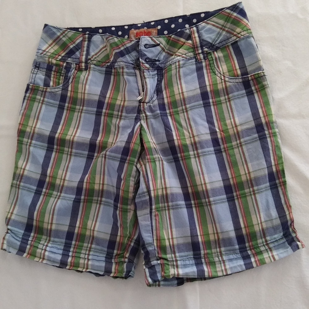 No Boundaries Plaid Shorts Size 3 Junior's